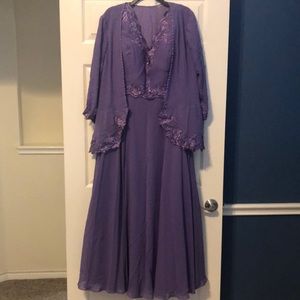 Formal beaded Mother-of-the-bride formal gown